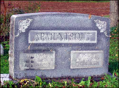 Headstone of Elsie Graybeal Armentrout