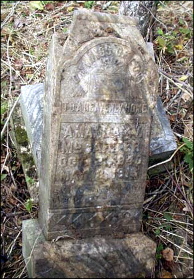 Headstone of Amand V. Cornett McCarter
