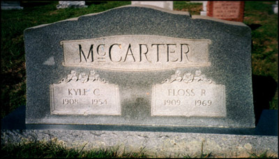Headstone of Kyle and Floss McCarter