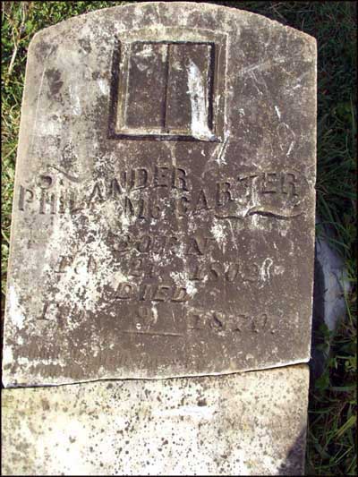 Headstone of Philander McCarter