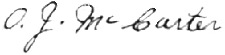 Signature of Orla James McCarter