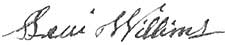 Signature of Levi Williams