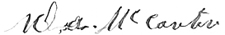 Signature of William A. McCarter