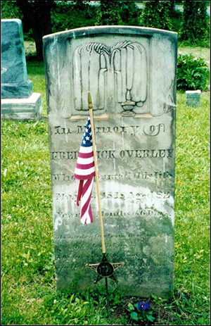 Photo of Frederick Overly grave.