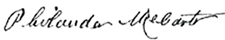 Signature of Philander McCarter